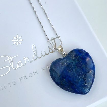 "Relationship" Stone Lapis Lazuli Heart-Shaped Pendant gift for Valentine's day - Medium