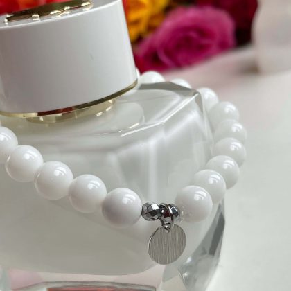White Agate bracelet for women