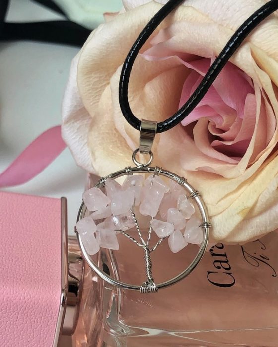 Rose Quartz pendant gift for her