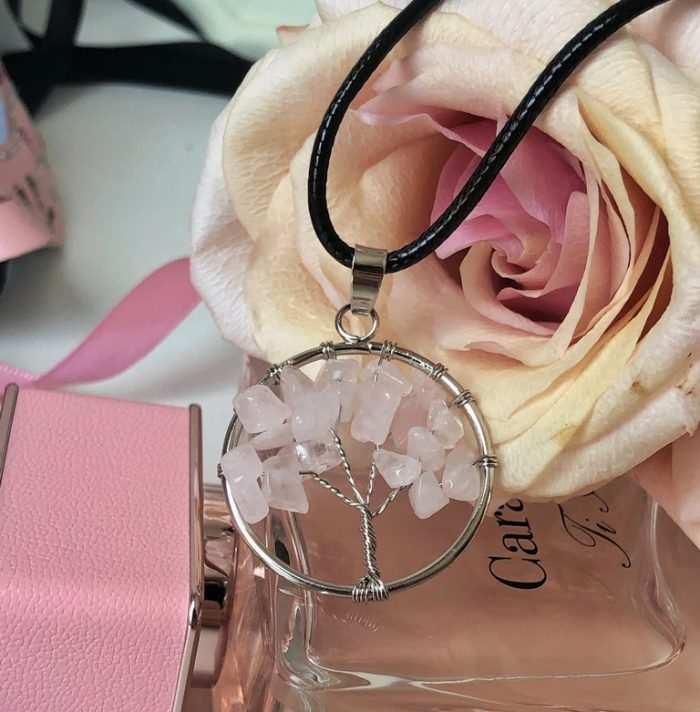 Rose Quartz pendant gift for her