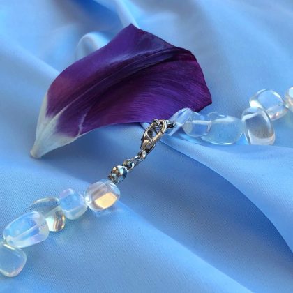 Light blue stone necklace