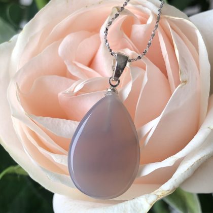 "Balance" Grey Agate pendant necklace - stylish minimal jewelry for woman