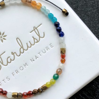 7 Chakra Bracelet, Natural Agate Stone, Meditation, Gift For Women, Bead Bracelet, healing
