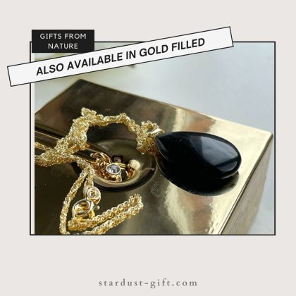 Gold chain Obsidian