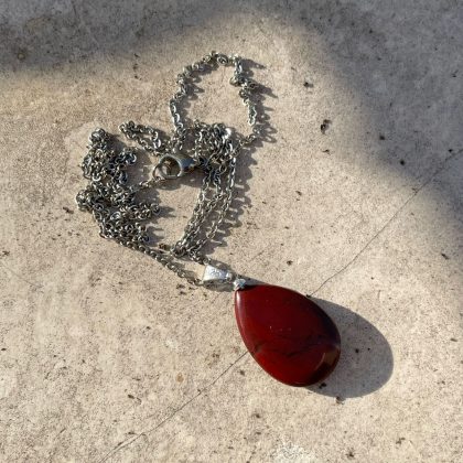 "Sensuality" - Red Jasper Drop Pendant, reiki jewelry