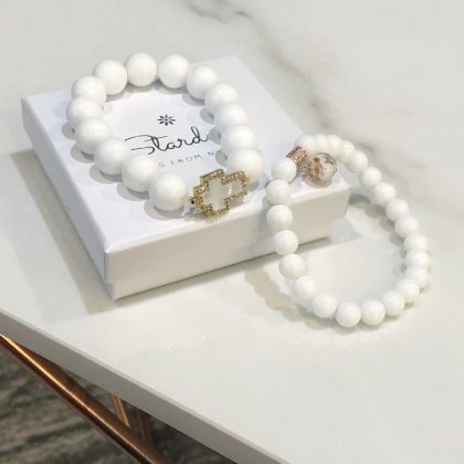 White agate jewelry set