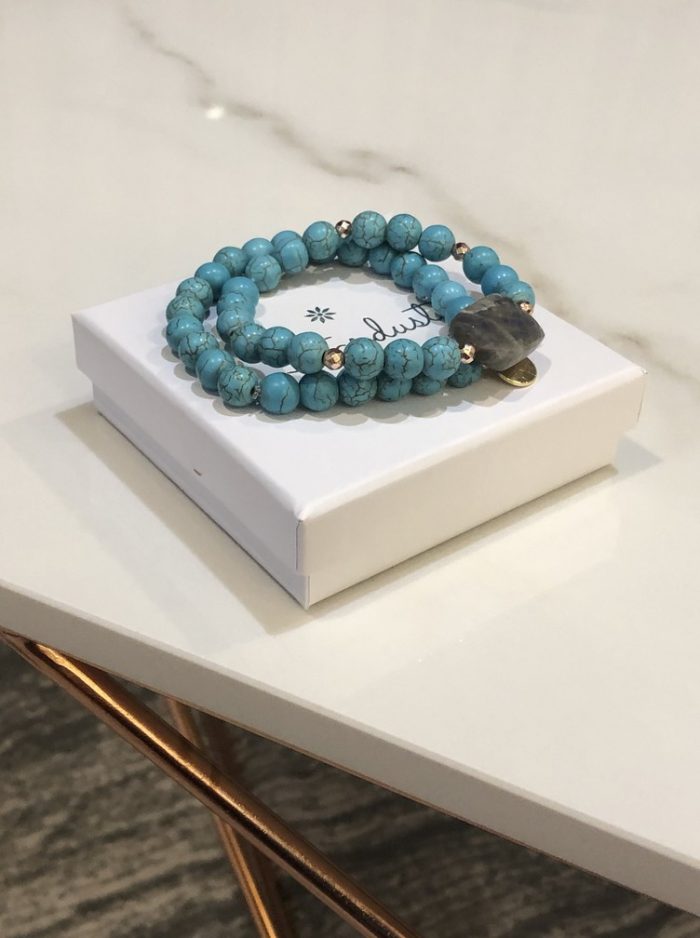 Turquoise bracelet set women