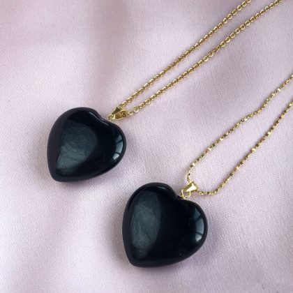 Obsidian necklace for women