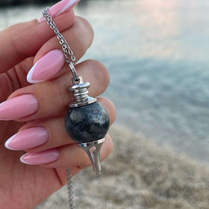 "Awakening" - Labradorite pendant necklace, genuine blue sparkling stone