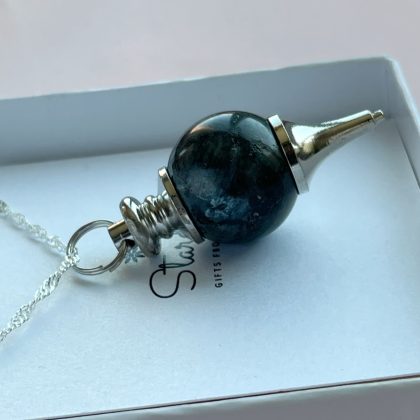 "Awakening" - Labradorite pendant necklace, genuine blue sparkling stone