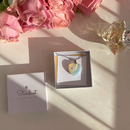 Opalite heart pendant gift for woman