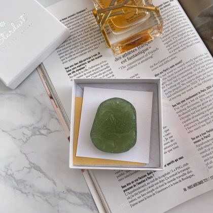 Premium Green Jade carved pendant Stardust gift