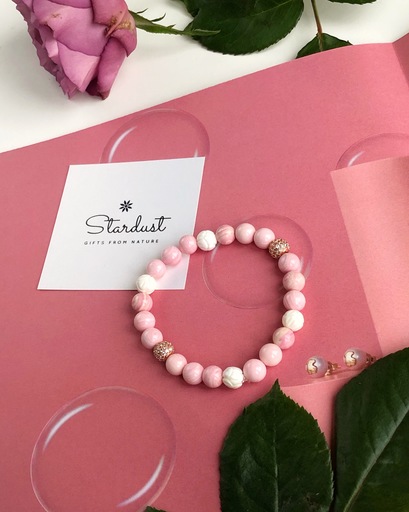 Pink Calcite bracelet for girl