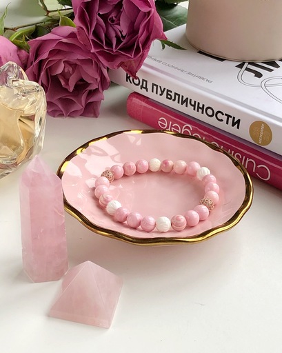 Pink Calcite stretch bracelet