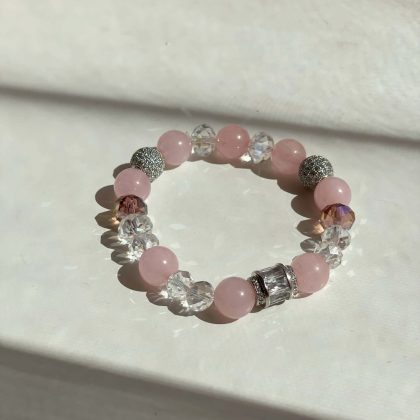 Bling bling rose quartz bracelet