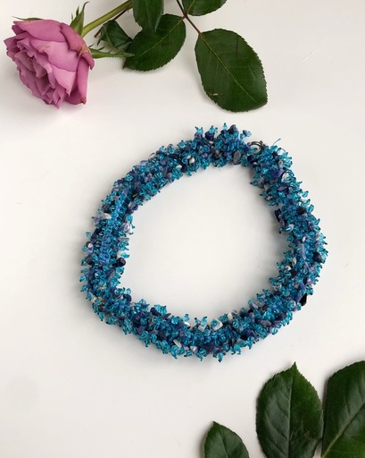 Blue Boho chic necklace