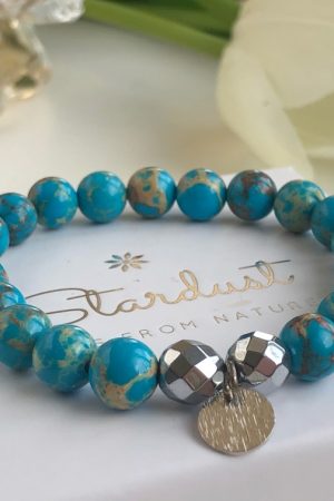 Blue jasper bracelet women