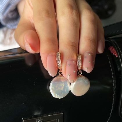 Handmade baroque pearl earrings