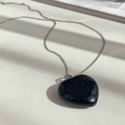 Premium Goldstone heart pendant