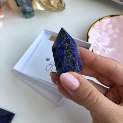 Small LAPIS LAZULI Point, Blue crystal home decor gift