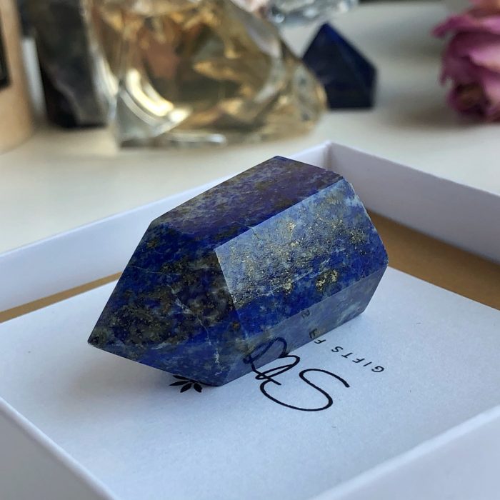 Small LAPIS LAZULI Point, Blue crystal home decor gift