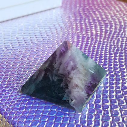 Fluorite Pyramid, crystal home decor, Rainbow Fluorite, Fluorite Crystal