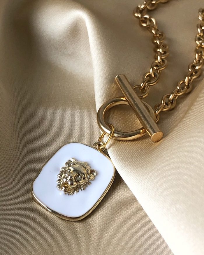 White and Gold necklace chain for her
