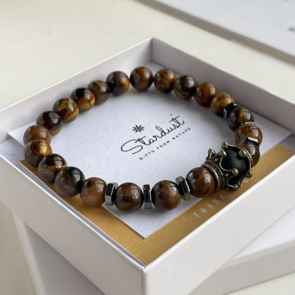 Tiger eye bracelet gift for men Stardust