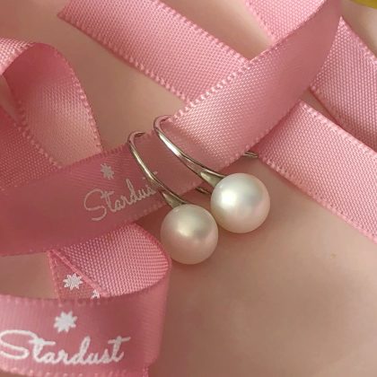 "Bridsmaid gift" TIny White Pearl Earrings for women, dangle pearl earrings