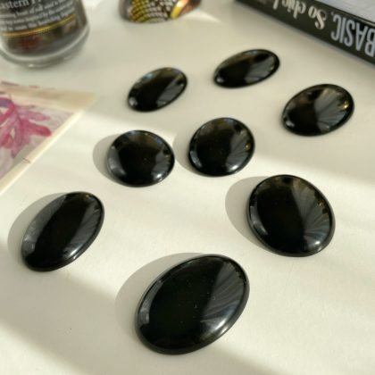 Obsidian cabochons