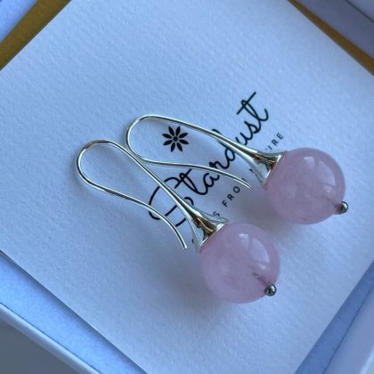 "Purity" natural gemstone - White Agate Earrings, Sterling Silver, gift for her - woman