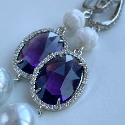 Luxury Purple Zircon earrings
