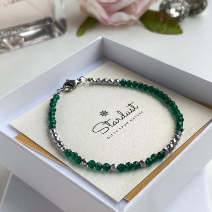 Emerald bracelet for women Stardust