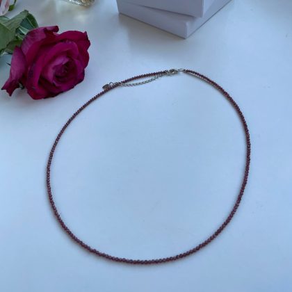 Garnet beaded necklace