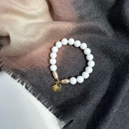 White Coral bracelet for woman