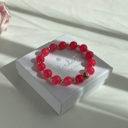 Vibrant Rose Jade bracelet