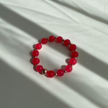 Bright Rose Jade bracelet women