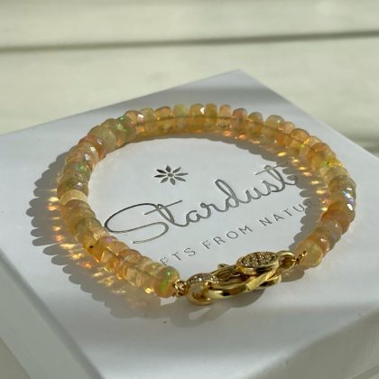 Ethiopian Opal bracelet Gold
