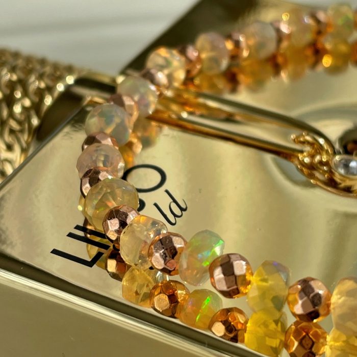Rose Gold Ethiopian Opal bracelet