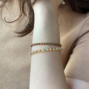 Fire Opal rose gold bracelet