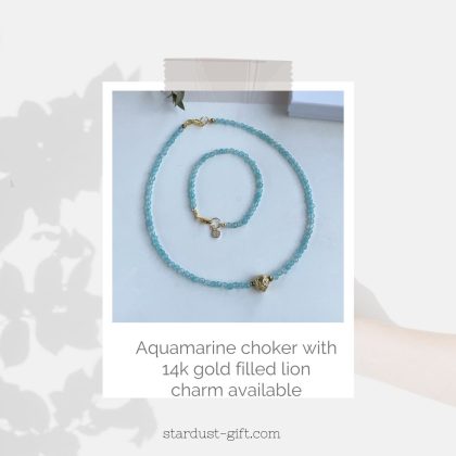 Aquamarine jewelry set for her