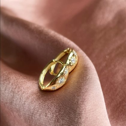 French style gold hoop earrings
