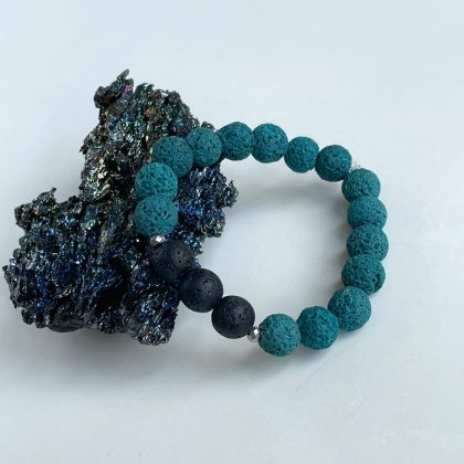 "Strong energy" blue lava stone bracelet for women, aromatic bracelet