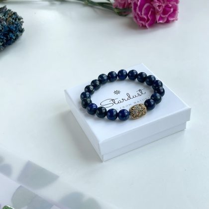 Luxury dark blue beaded bracelet