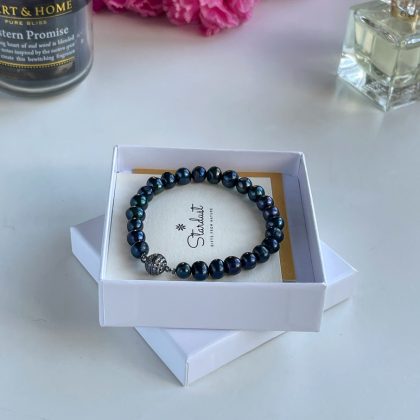 black pearl bracelet for women
