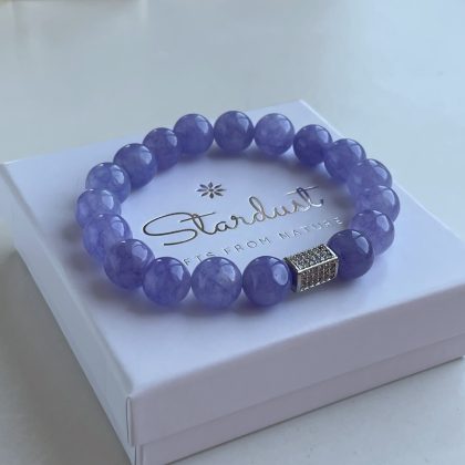 Lavender Jade beaded bracelet