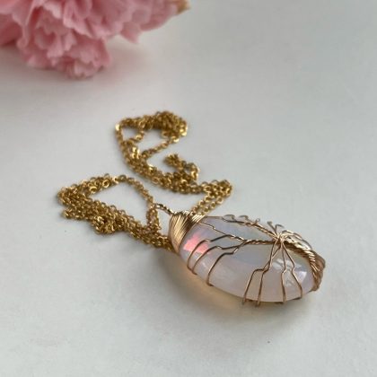 Opalite drop pendant for women