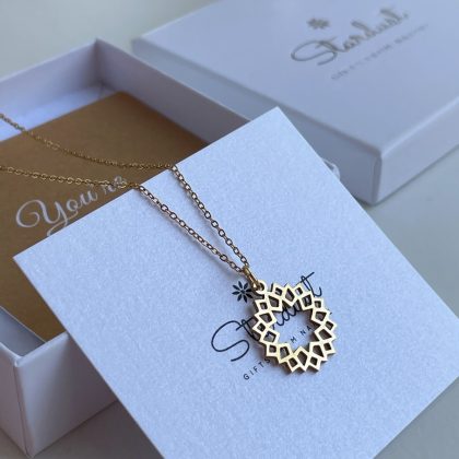 Gold Lotus pendant, 14k gold filled stainless steel chain, yoga jewelry, french style layering necklace
