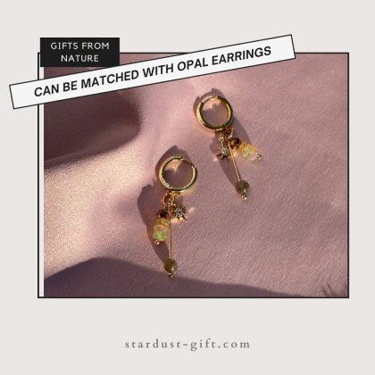 Fire Opal Earrings gold