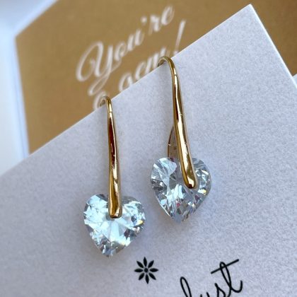 Luxury Zircon heart earrings